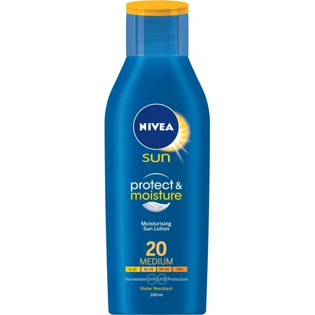 Nivea Sun Moisturizing Tanning Lotion OF20 1×200 мл, зволожуючий лосьйон для засмаги: ціни та характеристики