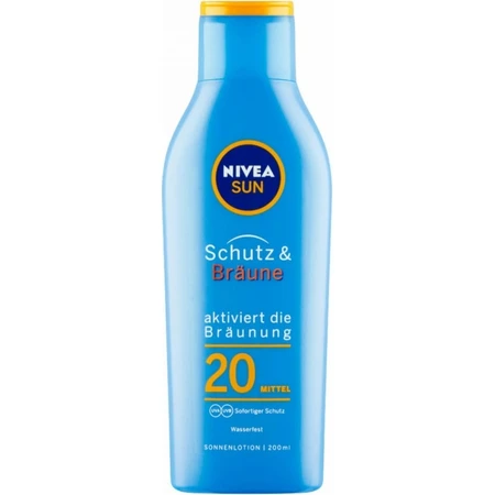 Nivea Sun Moisturizing Tanning Lotion OF20 1×200 мл, зволожуючий лосьйон для засмаги: ціни та характеристики