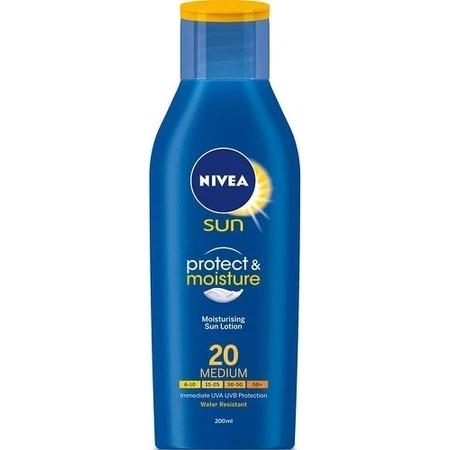 Nivea Sun Moisturizing Tanning Lotion OF20 1×200 мл, зволожуючий лосьйон для засмаги: ціни та характеристики