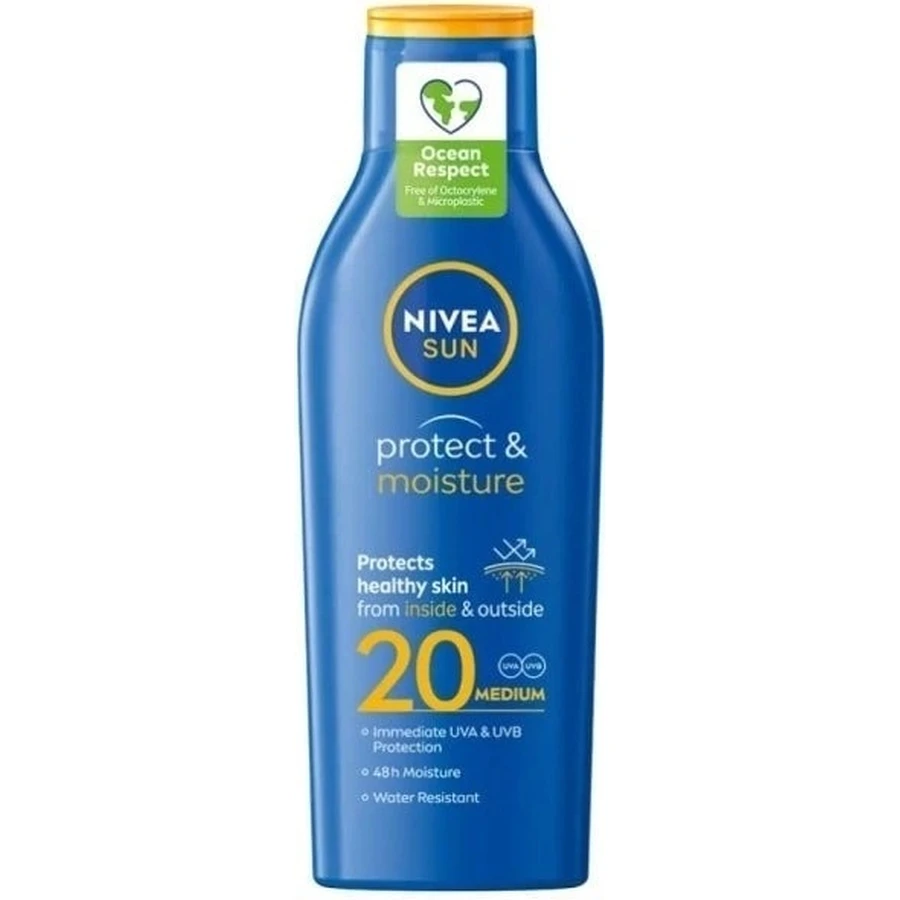 Nivea Sun Moisturizing Tanning Lotion OF20 1×200 мл, зволожуючий лосьйон для засмаги: ціни та характеристики