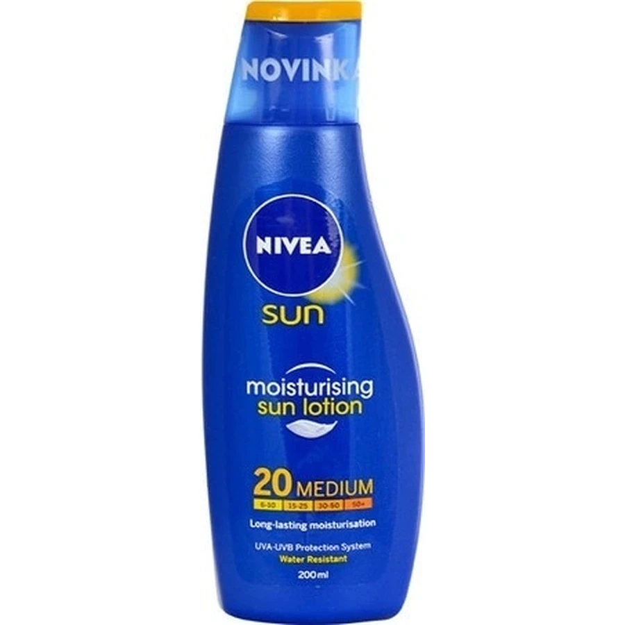 Nivea Sun Moisturizing Tanning Lotion OF20 1×200 мл, зволожуючий лосьйон для засмаги: ціни та характеристики