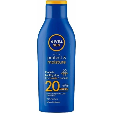 Nivea Sun Moisturizing Tanning Lotion OF20 1×200 мл, зволожуючий лосьйон для засмаги: ціни та характеристики
