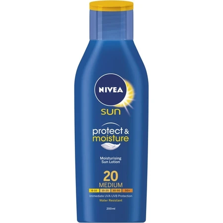 Nivea Sun Moisturizing Tanning Lotion OF20 1×200 мл, зволожуючий лосьйон для засмаги: ціни та характеристики