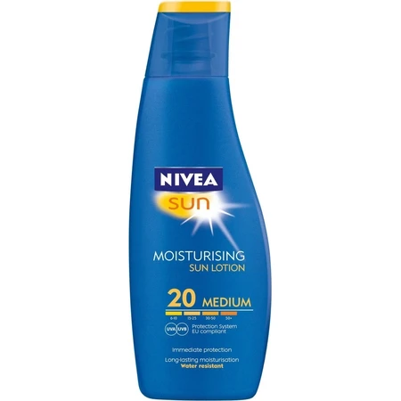 Nivea Sun Moisturizing Tanning Lotion OF20 1×200 мл, зволожуючий лосьйон для засмаги: ціни та характеристики