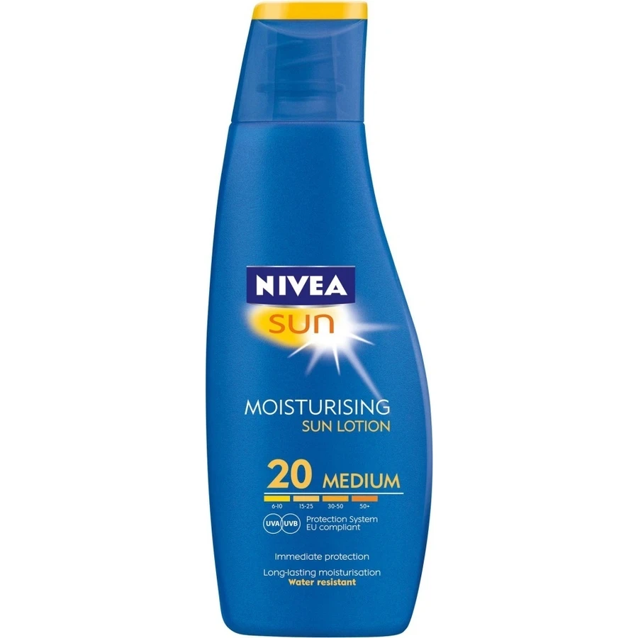 Nivea Sun Moisturizing Tanning Lotion OF20 1×200 мл, зволожуючий лосьйон для засмаги: ціни та характеристики