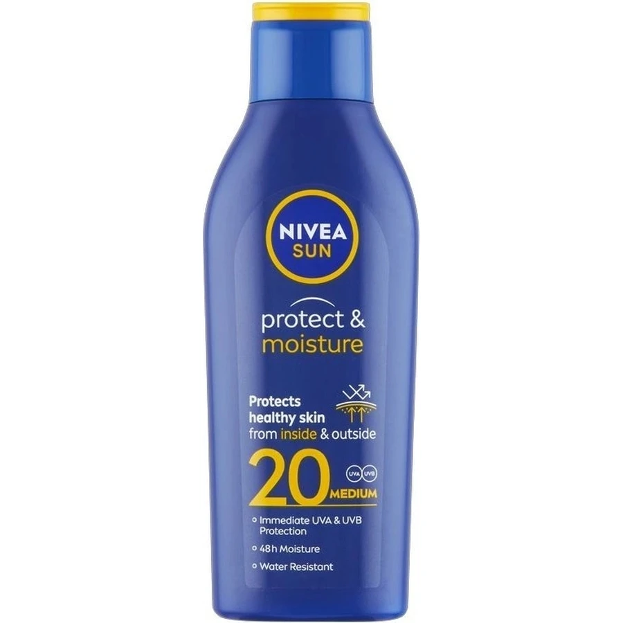Nivea Sun Moisturizing Tanning Lotion OF20 1×200 мл, зволожуючий лосьйон для засмаги: ціни та характеристики