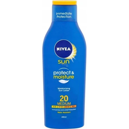 Nivea Sun Moisturizing Tanning Lotion OF20 1×200 мл, зволожуючий лосьйон для засмаги: ціни та характеристики