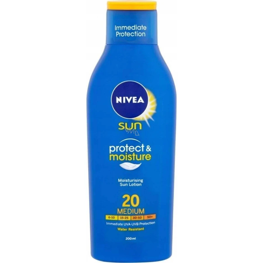 Nivea Sun Moisturizing Tanning Lotion OF20 1×200 мл, зволожуючий лосьйон для засмаги: ціни та характеристики