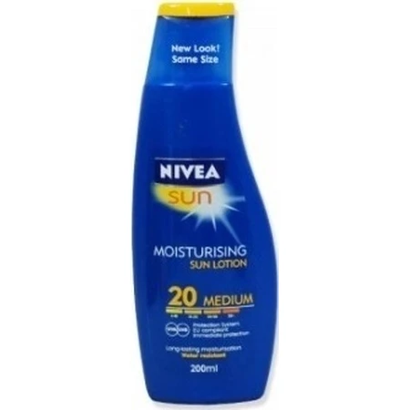 Nivea Sun Moisturizing Tanning Lotion OF20 1×200 мл, зволожуючий лосьйон для засмаги: ціни та характеристики