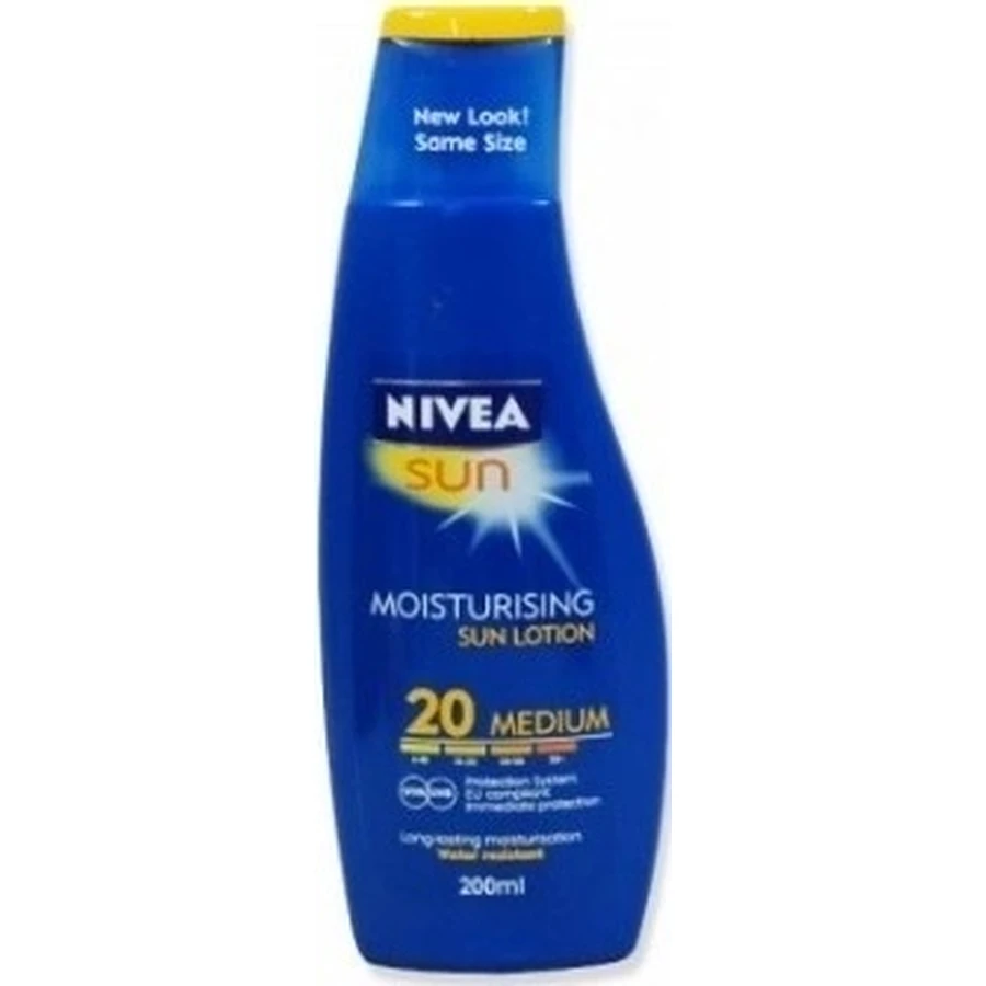 Nivea Sun Moisturizing Tanning Lotion OF20 1×200 мл, зволожуючий лосьйон для засмаги: ціни та характеристики
