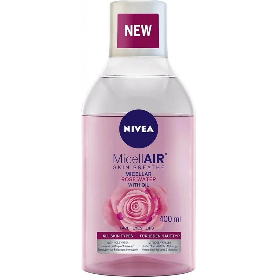 NIVEA Двофазна міцелярна вода Троянда 1×400 мл, міцелярна вода: ціни та характеристики