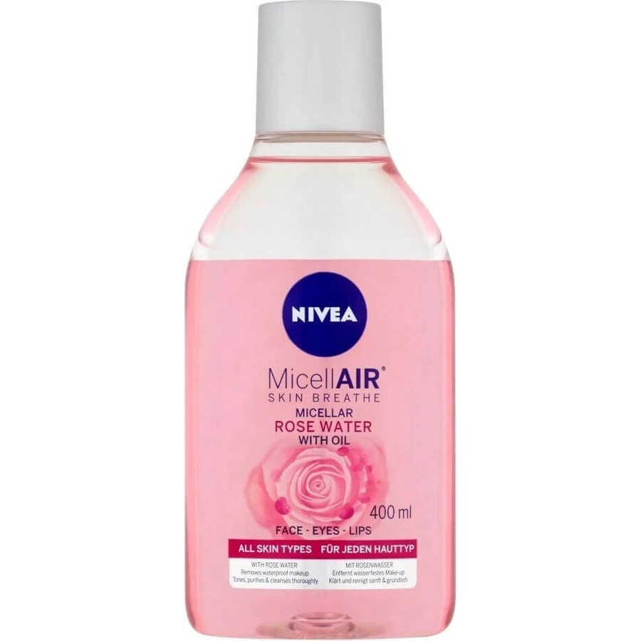 NIVEA Двофазна міцелярна вода Троянда 1×400 мл, міцелярна вода: ціни та характеристики