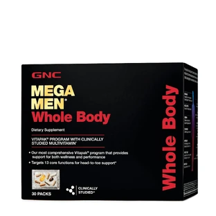 Gnc Mega Men Whole Body Vitapak Programme, мультивитаминный комплекс для мужчин, для всего тела, 30 пакетиков