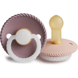 FRIGG Rope резиновая пустышка Twilight Mauve Night/ Blush Night, 0-6м, двойная упаковка 1×2 шт.