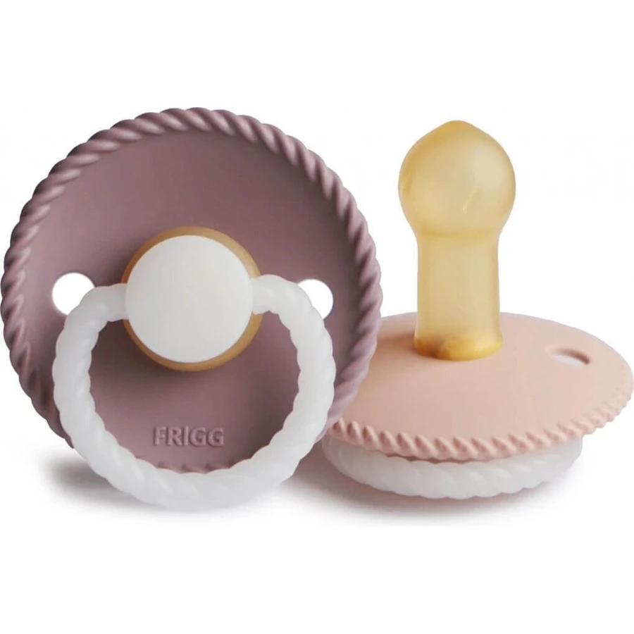 FRIGG Мотузкові гумові прорізувачі Twilight Mauve Night/ Blush Night, 0-6м, подвійна упаковка 1×2 шт: ціни та характеристики