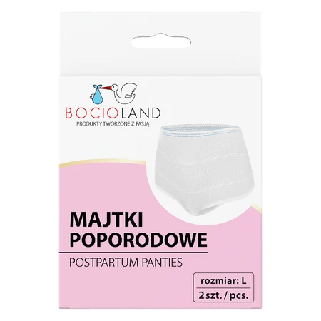 Bocioland, післяпологові трусики, сітка, розмір L, 2 штуки: ціни та характеристики