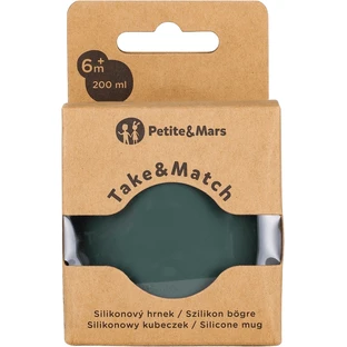 Силиконовая кружка Petite&Mars Take&Match Misty Green 6м+ 200 мл