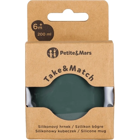 Силиконовая кружка Petite&Mars Take&Match Misty Green 6м+ 200 мл: цены и характеристики