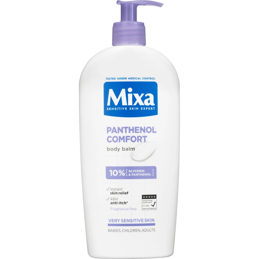 Заспокійливий лосьйон для тіла Mixa Panthenol Comfort для дуже чутливої шкіри 400 мл: ціни та характеристики
