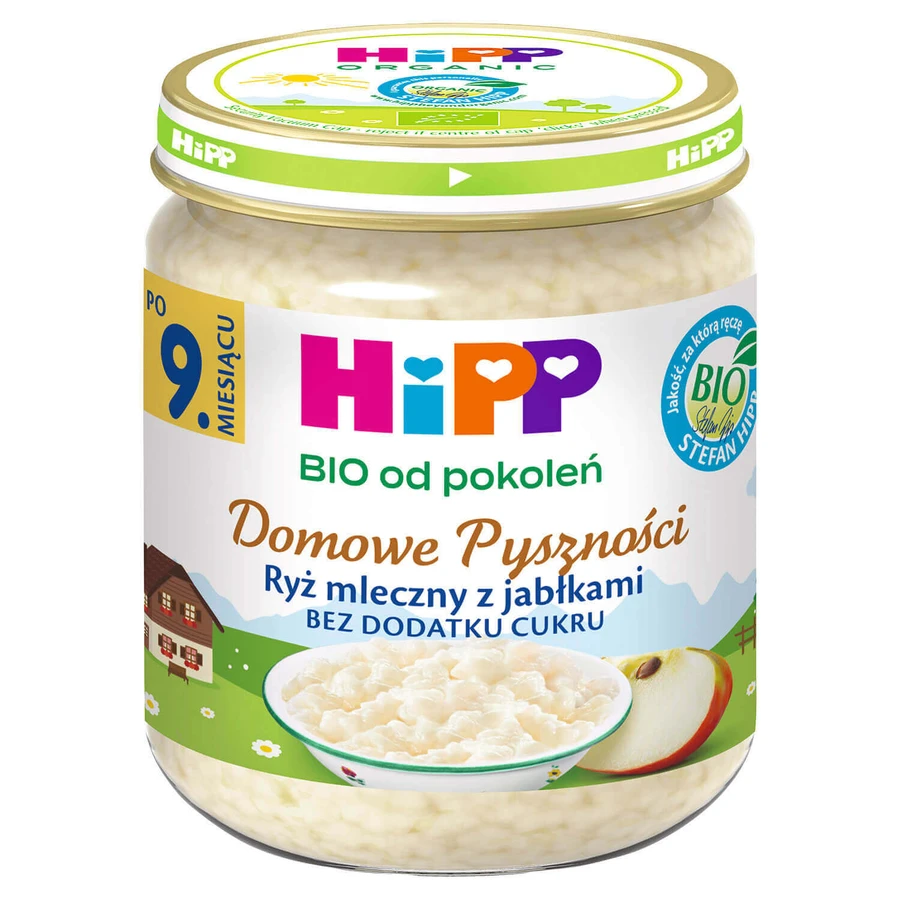 Каша HiPP Domowe Delsznoci Bio, молочный рис с яблоками, после 9 месяцев, 200 г: цены и характеристики