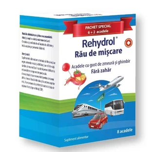 Льодяники від заколисування Rehydrol з малиною та імбиром, 6 + 2 льодяники, MBA Pharma Innovation