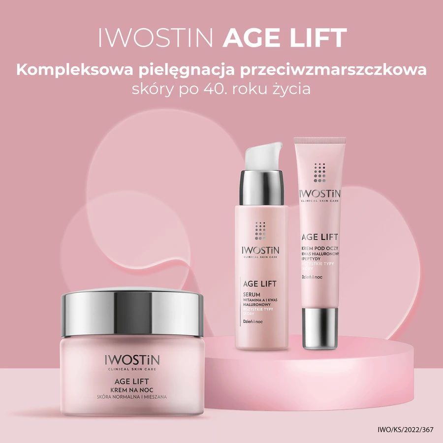 Iwostin, Нічний крем Age Lift для нормальної та комбінованої шкіри 40+, 50 мл: ціни та характеристики
