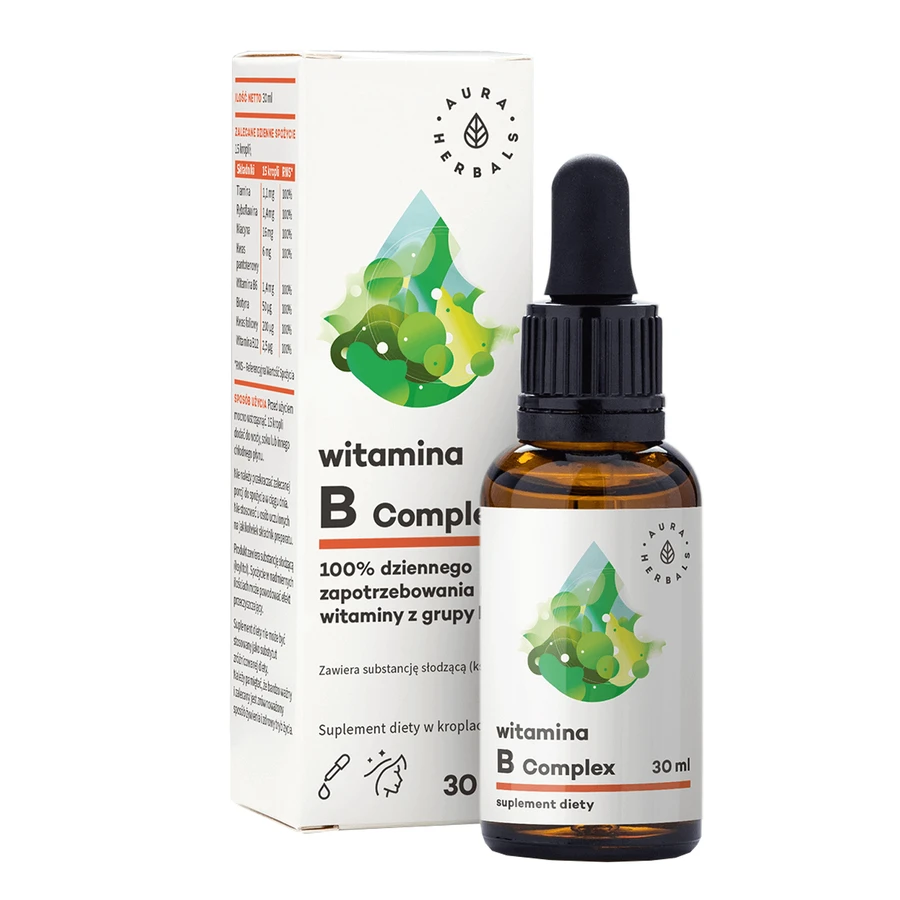 Комплекс вітамінів групи В Aura Herbals Vitamina B Complex, 30 мл: ціни та характеристики