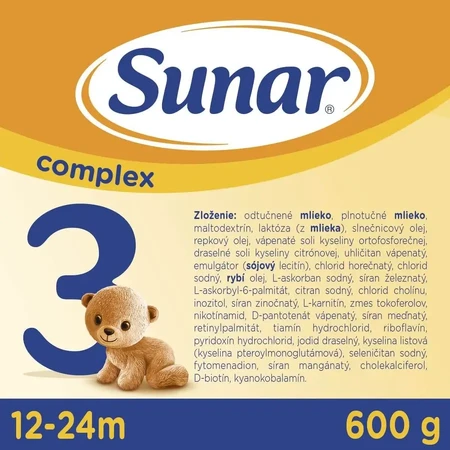 Дитяча молочна суміш Sunar Complex 3, з 12 місяців, 600 г: ціни та характеристики