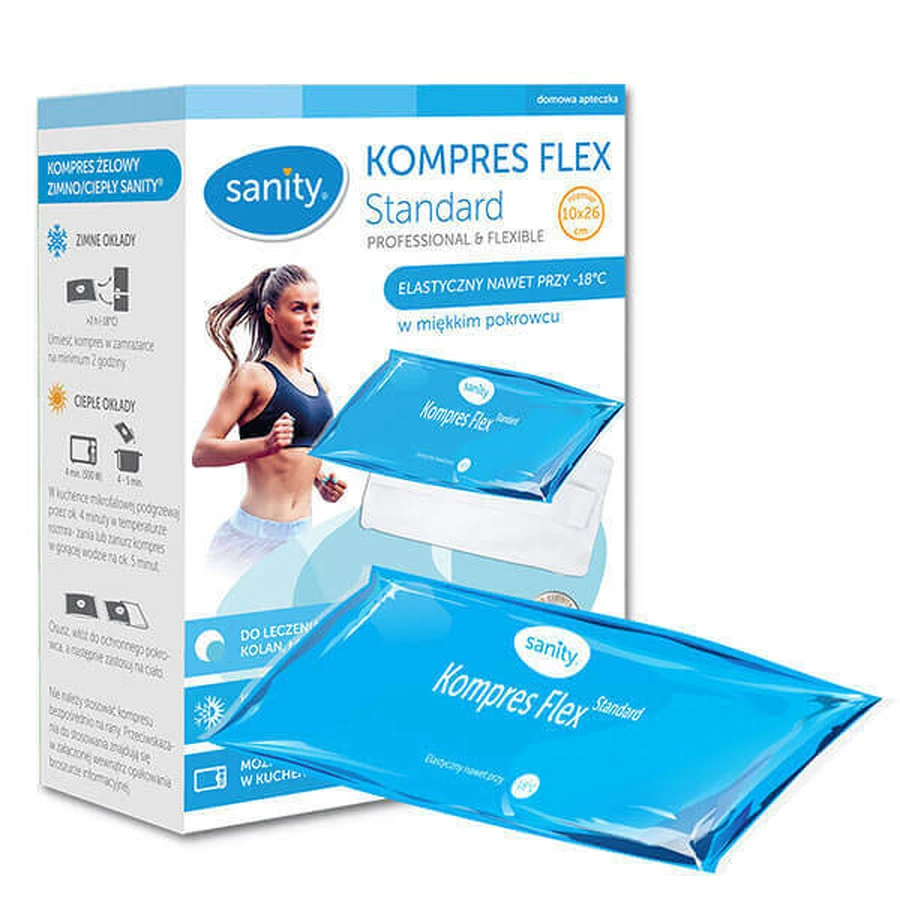 Sanity Flex, эл. компресс в чехле, стандартный, 10 см x 26 см, 1 шт.: цены и характеристики
