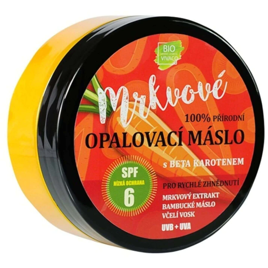 Морквяний сонцезахисний крем Vivaco з бета-каротином SPF6, 150 мл: ціни та характеристики