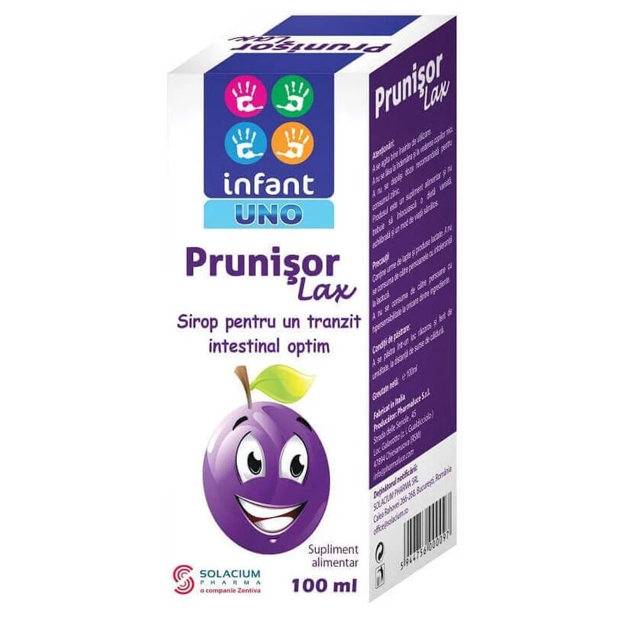 Сироп Прунісор Лакс Solacium Pharma Prunisor Lax проносний від 6 місяців, зі смаком сливи, 100 мл: ціни та характеристики