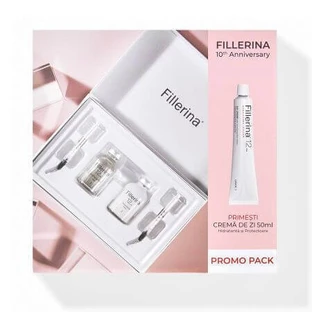 Набір для інтенсивного догляду Fillerina 12HA Densifying GRAD 3 + денний крем Fillerina 12HA Densifying GRAD, 14+14 доз/3, 50 мл, Labo