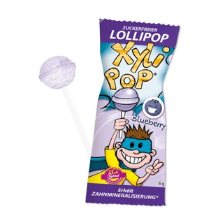 Льодяник зі смаком чорниці Xylipop, 6 г, Miradent