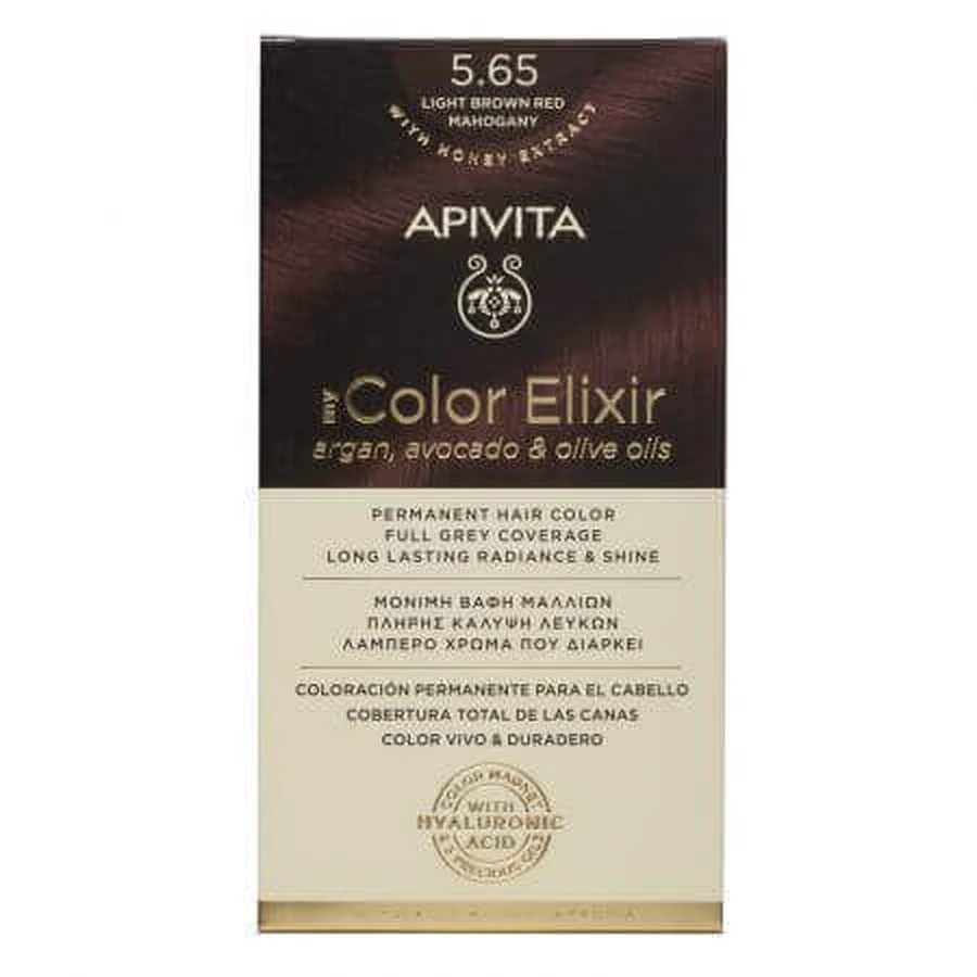 My Colour Elixir Эликсир Светло-коричневый красный махагон 5.65, 155 мл, Apivita: цены и характеристики