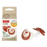 NUK For Nature, пустушка, силіконова, анатомічна, червона, 0-6 місяців, 2 шт.