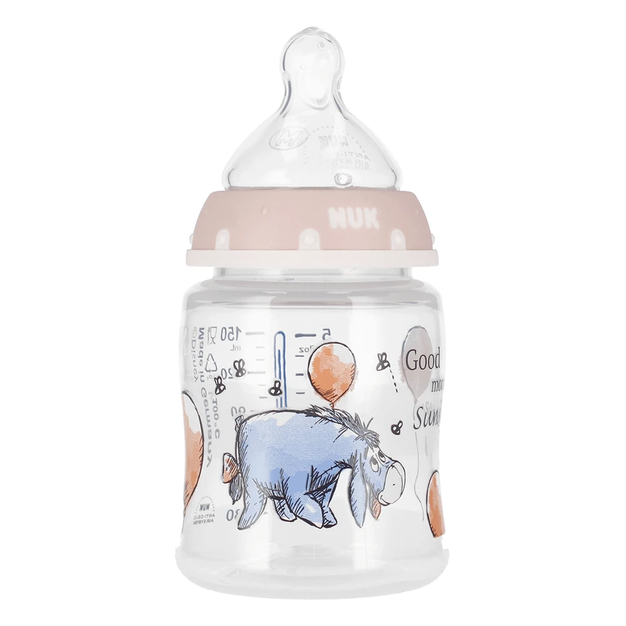 NUK First Choice+, пляшечка з силіконовою соскою M, Osioek, рожева, 0-6 місяців, 150 мл: ціни та характеристики