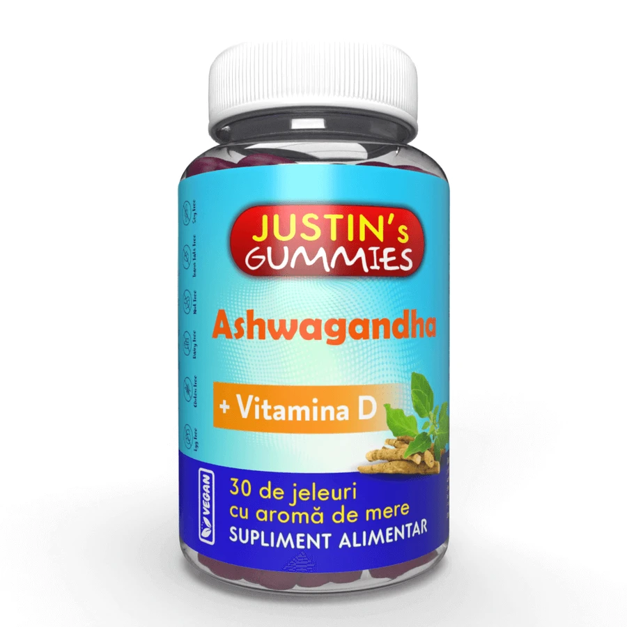 Желе Justins Ashwagandha + Vitamin D, 30 штук, Justin Pharma: цены и характеристики