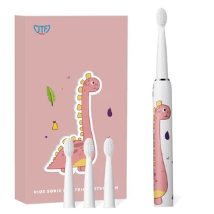 Дитяча електрична зубна щітка + 4 запасні насадки J20C, Pink, JTF