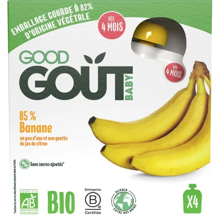 Good Goût Good Gout Organic Banana 4 x 85 г: цены и характеристики