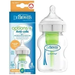 Dr Brown's Options+, пляшечка з широким горлечком і соскою від кольок, рівень 1, 0-3 місяці, 150 мл: ціни та характеристики