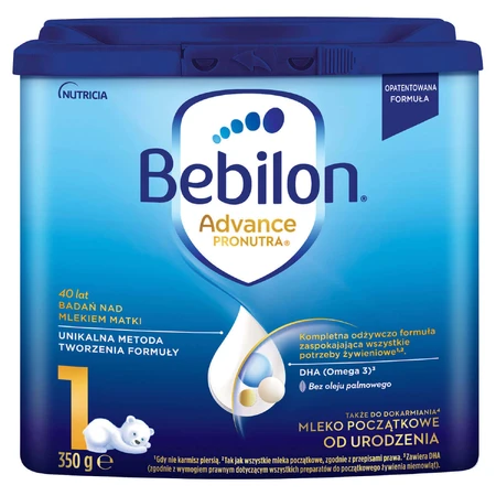 Дитяча суміш Bebilon 1 Advance Pronutra для немовлят від народження 350 г: ціни та характеристики