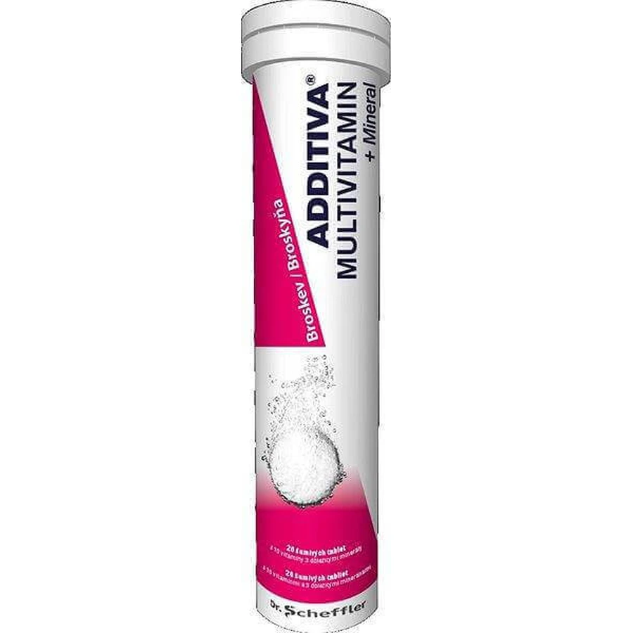 ADDITIVA Мультивітамін + Мінерал, Персик 1×20 табл. дієтична добавка: ціни та характеристики