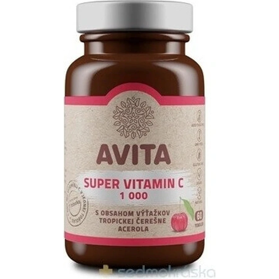 AVITA SUPER VITAMIN C 1000 мг 1×60 капс, пищевая добавка: цены и характеристики