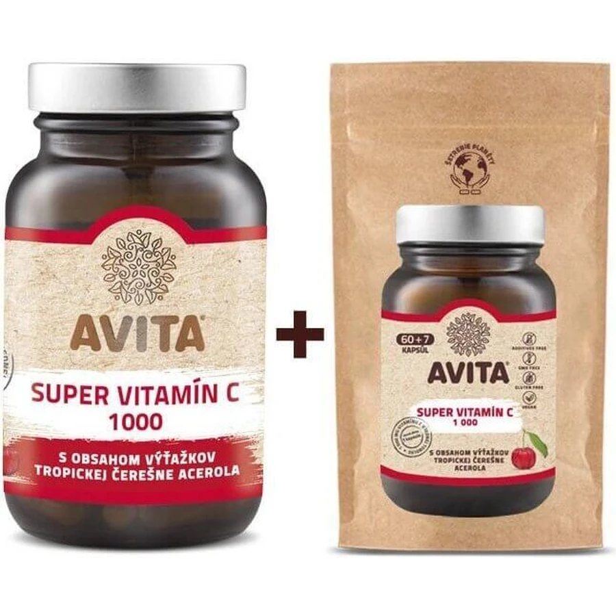 AVITA SUPER VITAMIN C 1000 мг 1×60 капс, пищевая добавка: цены и характеристики
