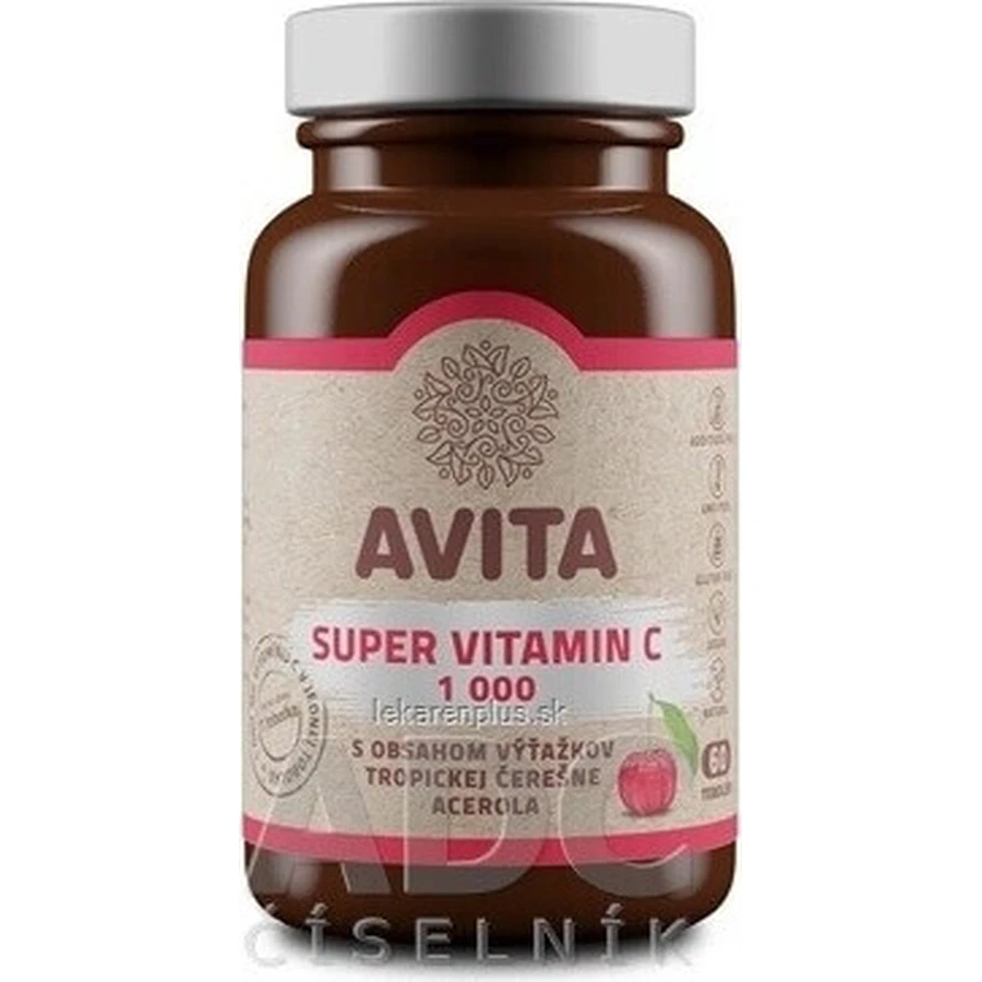 AVITA SUPER VITAMIN C 1000 мг 1×60 капс, пищевая добавка: цены и характеристики