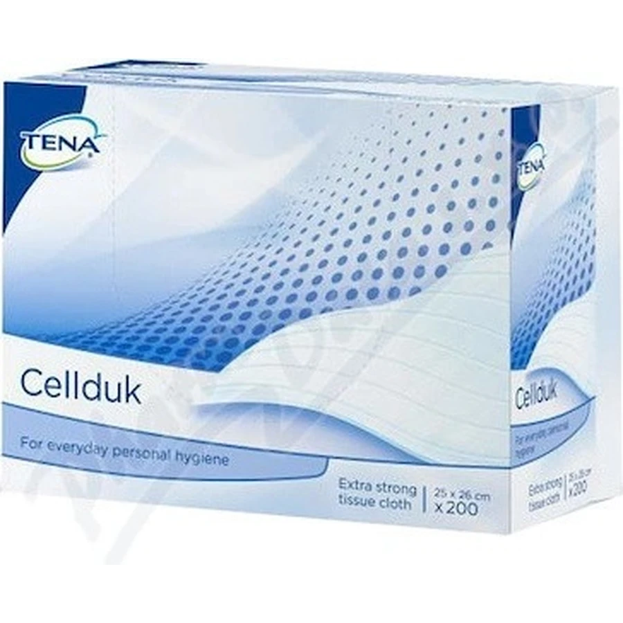 TENA Cellduk Мочалки для людей с недержанием 1×200 шт, салфетки 25×26 см: цены и характеристики