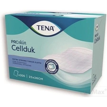 TENA Cellduk Мочалки для людей с недержанием 1×200 шт, салфетки 25×26 см: цены и характеристики