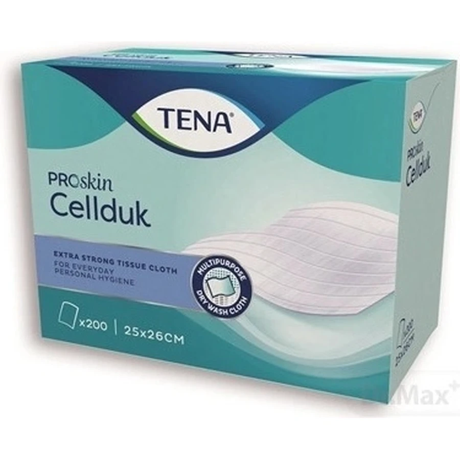 TENA Cellduk Мочалки для людей с недержанием 1×200 шт, салфетки 25×26 см: цены и характеристики