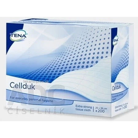 TENA Cellduk Мочалки для людей с недержанием 1×200 шт, салфетки 25×26 см: цены и характеристики