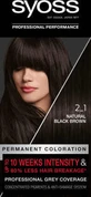 Syoss Colour Permanent Nail Polish 2-1 aten natural black, 1 шт.